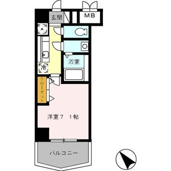 間取図 近鉄名古屋線/近鉄四日市駅 徒歩3分 6階 築14年