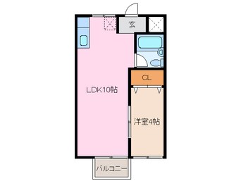 間取図 近鉄名古屋線/楠駅 徒歩19分 2階 築32年