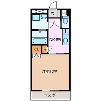 間取図 近鉄名古屋線/塩浜駅 徒歩7分 1階 築20年