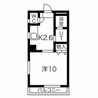 間取図 四日市あすなろう鉄道内部線/あすなろう四日市駅 徒歩5分 4階 築26年