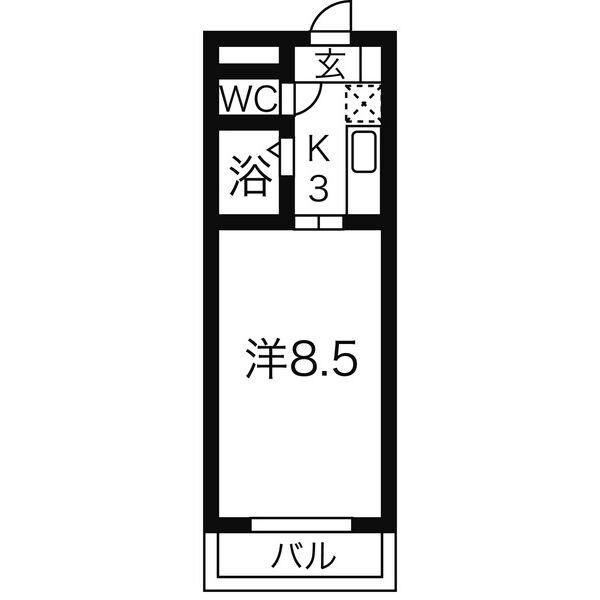 間取り図 近鉄名古屋線/新正駅 徒歩3分 4階 築28年