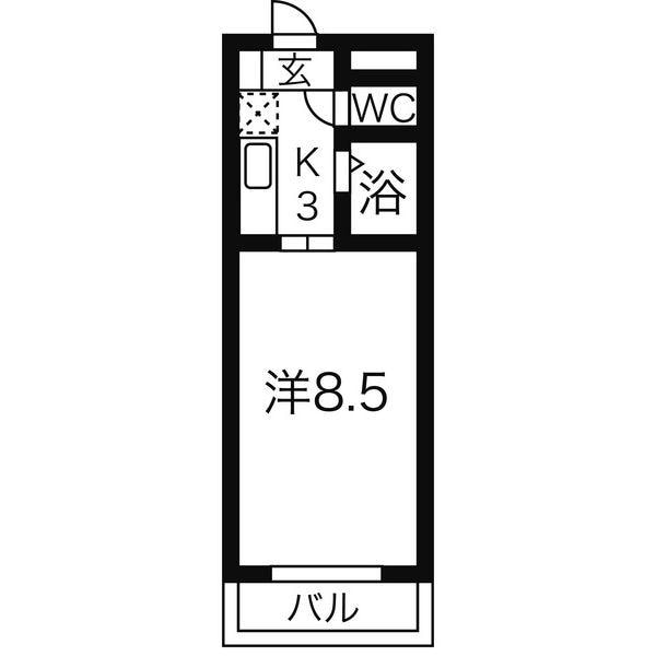 間取り図 近鉄名古屋線/新正駅 徒歩3分 3階 築28年