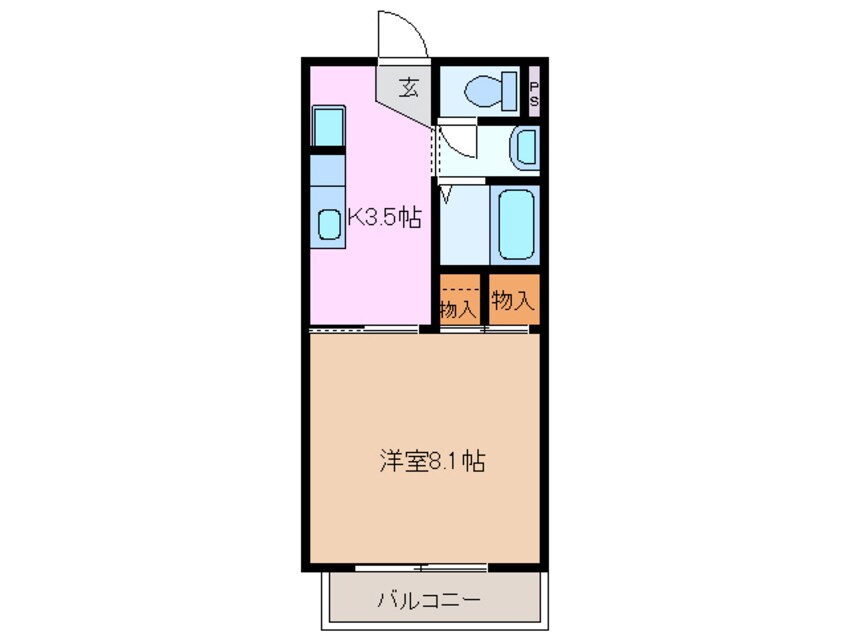 間取図 四日市あすなろう鉄道内部線/南日永駅 徒歩5分 1階 築17年