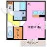 近鉄名古屋線/川原町駅 徒歩15分 2階 1年未満 1Rの間取り