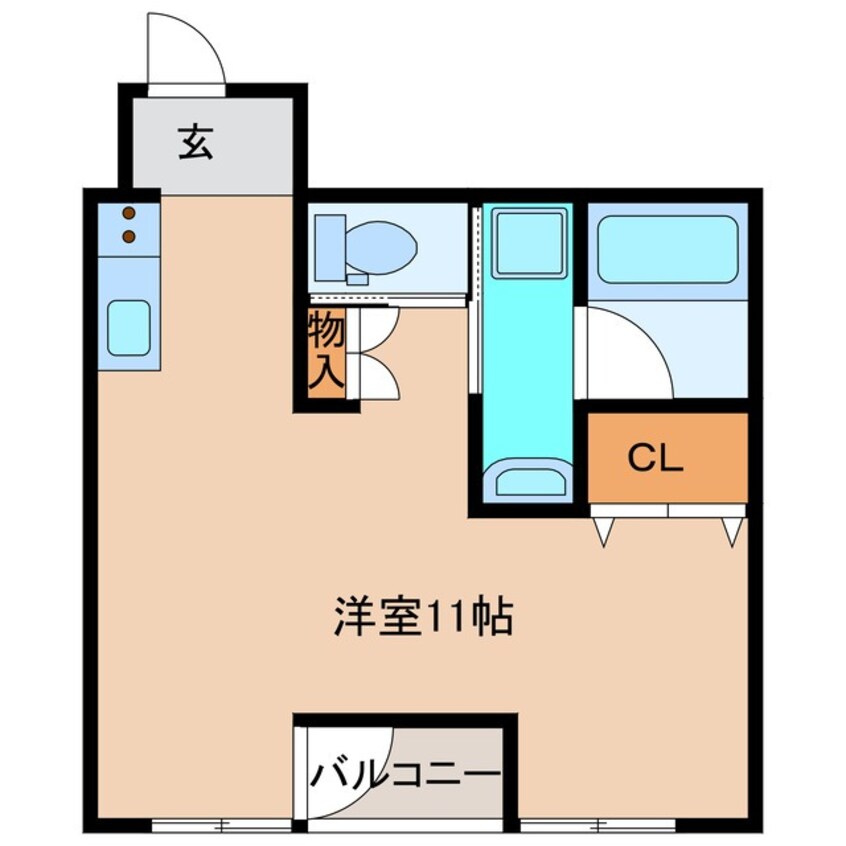 間取図 近鉄名古屋線/近鉄四日市駅 徒歩5分 5階 築40年