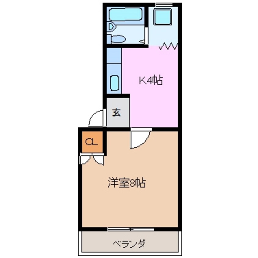 間取図 近鉄湯の山線/中川原駅 徒歩13分 2階 築33年