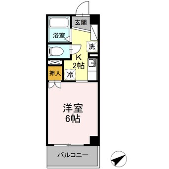 間取図 近鉄名古屋線/近鉄四日市駅 徒歩10分 4階 築28年