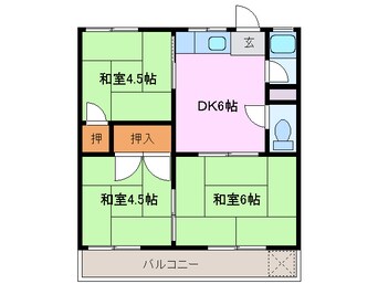 間取図 四日市あすなろう鉄道内部線/泊駅 徒歩13分 2階 築38年