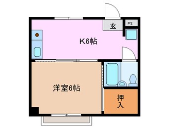 間取図 四日市あすなろう鉄道内部線/追分駅 徒歩4分 3階 築33年