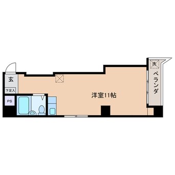 間取図 近鉄湯の山線/近鉄四日市駅 徒歩9分 5階 築34年