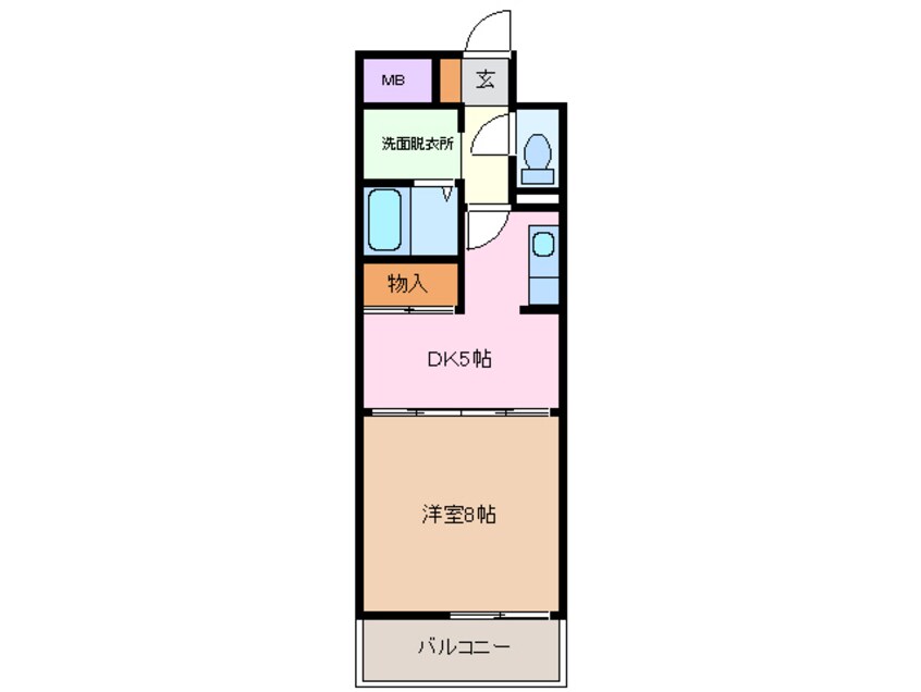 間取図 近鉄湯の山線/伊勢松本駅 徒歩8分 1階 築24年