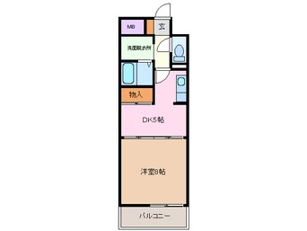 間取図 近鉄湯の山線/伊勢松本駅 徒歩8分 1階 築24年