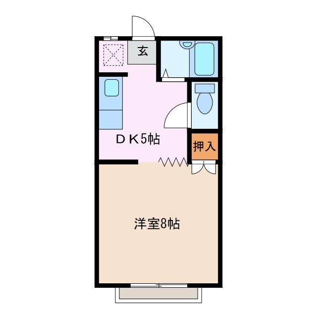 間取り図 近鉄湯の山線/伊勢松本駅 徒歩8分 2階 築30年