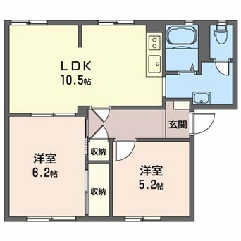 間取図 近鉄湯の山線/中川原駅 徒歩9分 1階 築29年