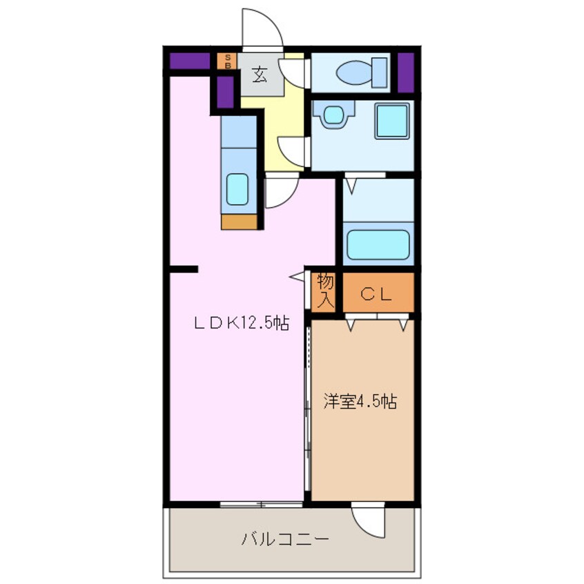 間取図 四日市あすなろう鉄道内部線/日永駅 徒歩7分 1階 築14年