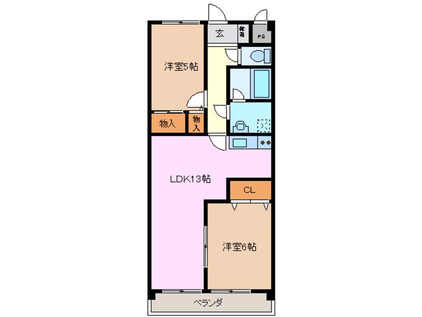 間取図 近鉄名古屋線/近鉄四日市駅 徒歩9分 5階 築29年