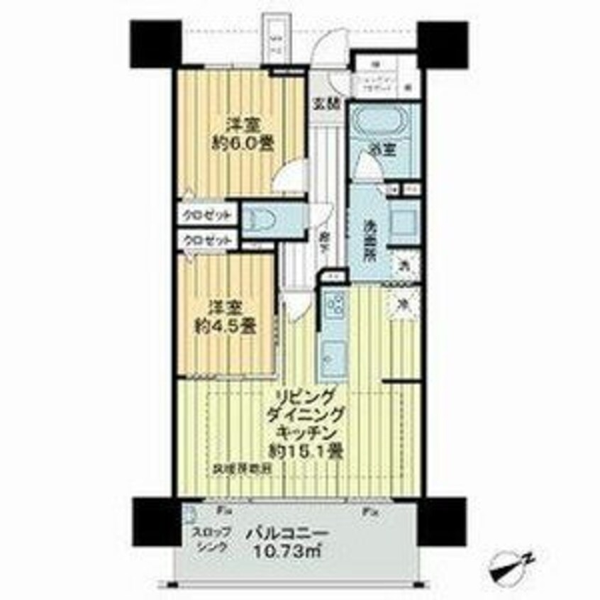 間取図 近鉄名古屋線/近鉄四日市駅 徒歩5分 2階 築4年