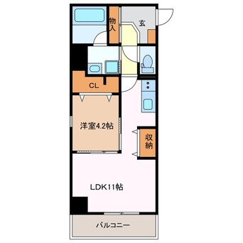 間取図 近鉄名古屋線/川原町駅 徒歩4分 3階 1年未満