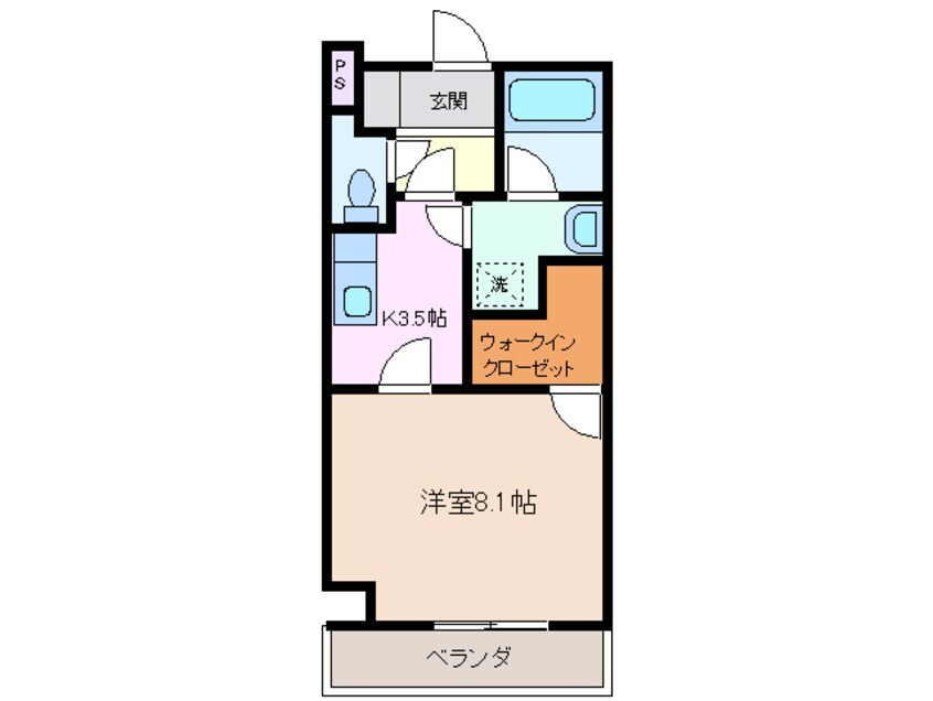 間取図 近鉄湯の山線/中川原駅 徒歩10分 5階 築14年