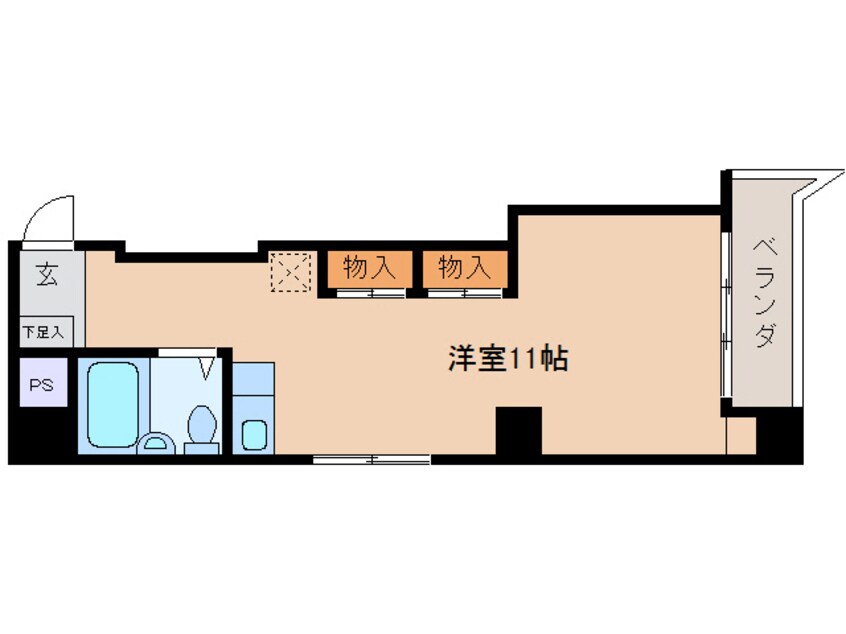 間取図 近鉄湯の山線/近鉄四日市駅 徒歩9分 5階 築34年