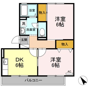 間取図 近鉄湯の山線/伊勢松本駅 徒歩12分 3階 築26年