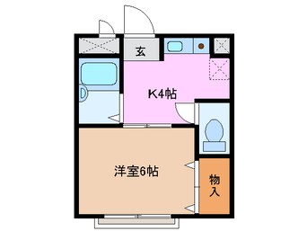 間取図 四日市あすなろう鉄道内部線/日永駅 徒歩8分 1階 築26年