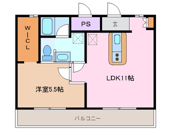 間取図 近鉄湯の山線/中川原駅 徒歩9分 1階 築27年