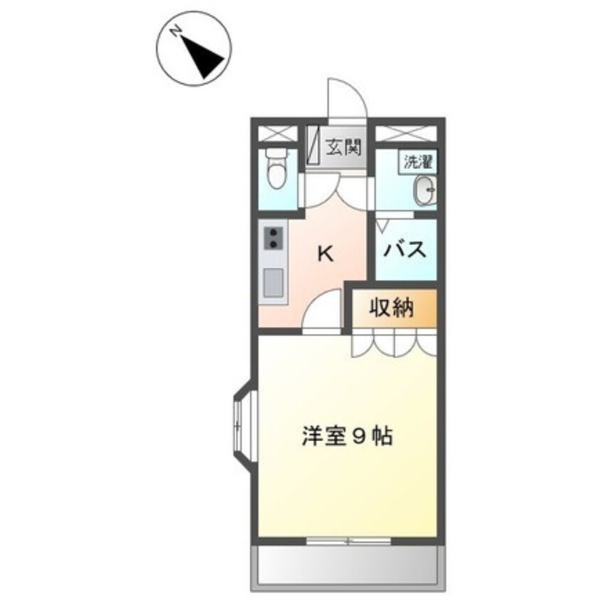 間取図 近鉄湯の山線/中川原駅 徒歩9分 1階 築20年