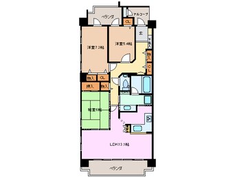 間取図 近鉄名古屋線/近鉄四日市駅 徒歩8分 3階 築20年