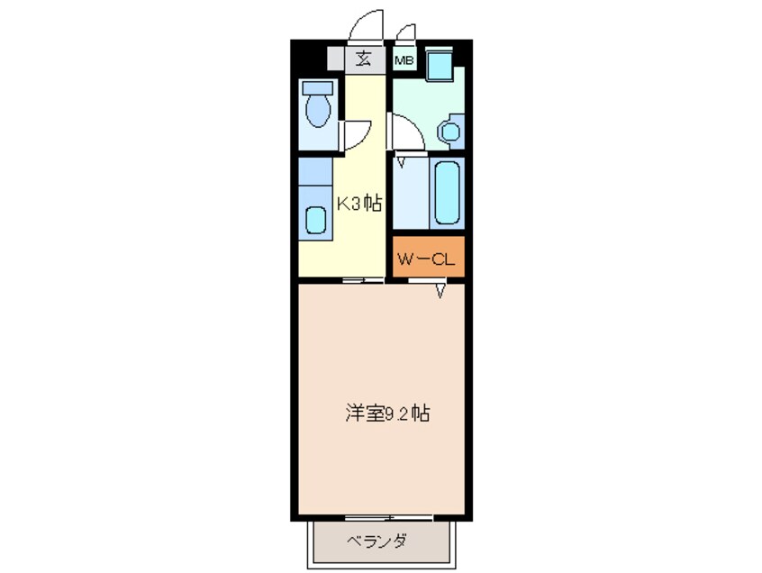 間取図 四日市あすなろう鉄道内部線/南日永駅 徒歩12分 1階 築15年