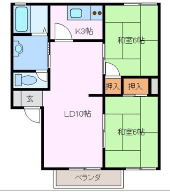 間取図 近鉄湯の山線/伊勢川島駅 徒歩5分 1階 築31年