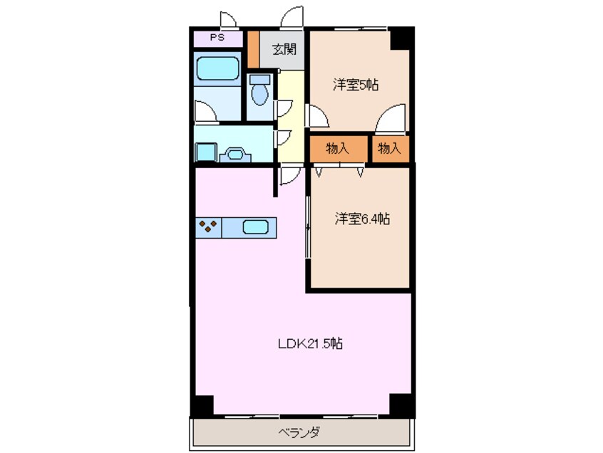 間取図 近鉄名古屋線/川原町駅 徒歩19分 5階 築27年