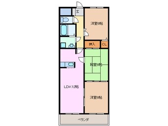 間取図 近鉄名古屋線/新正駅 徒歩7分 2階 築24年