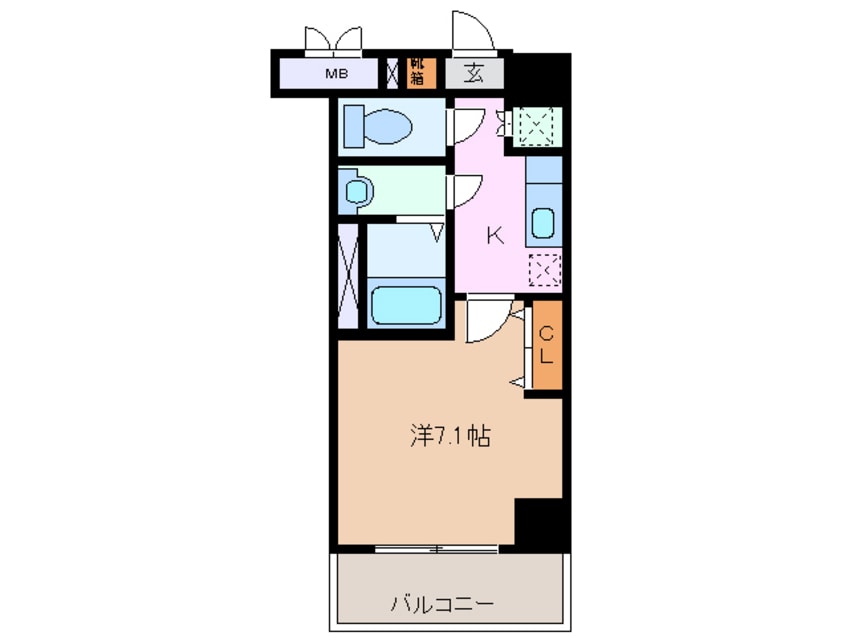 間取図 近鉄名古屋線/近鉄四日市駅 徒歩3分 7階 築14年