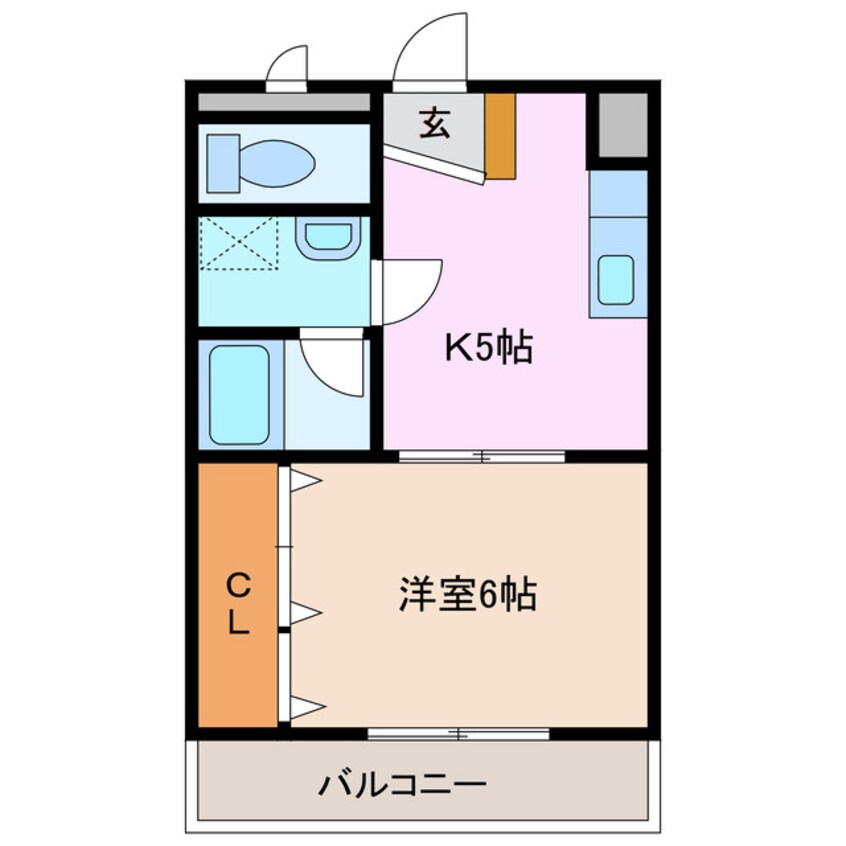 間取図 近鉄湯の山線/中川原駅 徒歩9分 2階 築27年