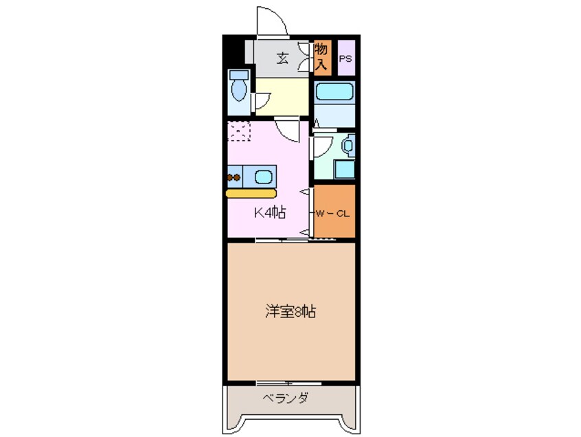 間取図 近鉄名古屋線/近鉄四日市駅 徒歩8分 2階 築16年