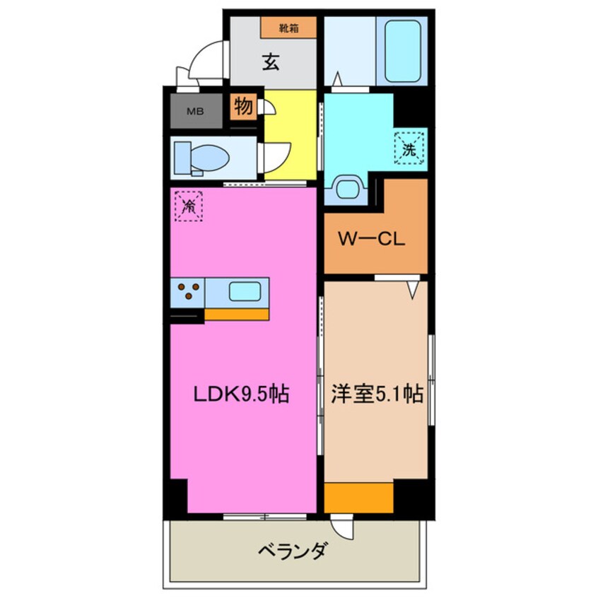 間取図 近鉄名古屋線/近鉄四日市駅 徒歩3分 1階 1年未満