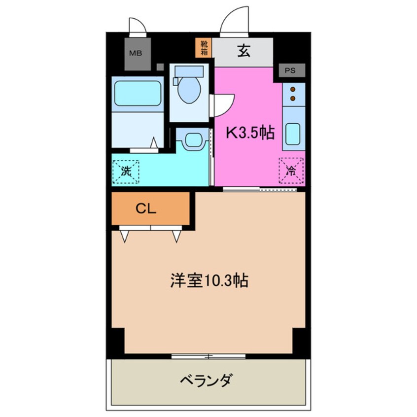 間取図 近鉄名古屋線/近鉄四日市駅 徒歩3分 1階 1年未満