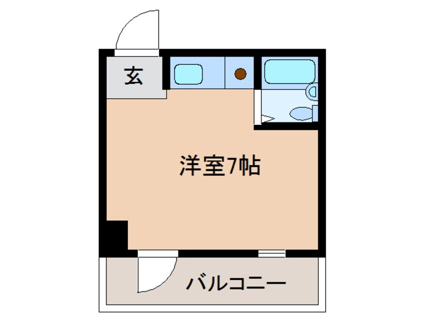 間取図 近鉄名古屋線/川原町駅 徒歩13分 7階 築34年