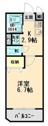 近鉄名古屋線/新正駅 徒歩7分 2階 築26年 1Kの間取り