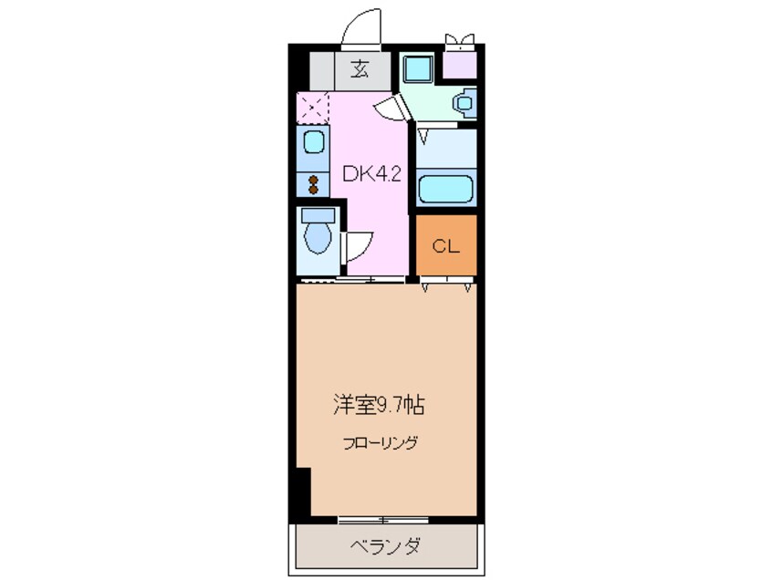 間取図 近鉄名古屋線/近鉄四日市駅 徒歩12分 4階 築19年