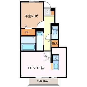 間取図 四日市あすなろう鉄道内部線/日永駅 徒歩5分 1階 1年未満