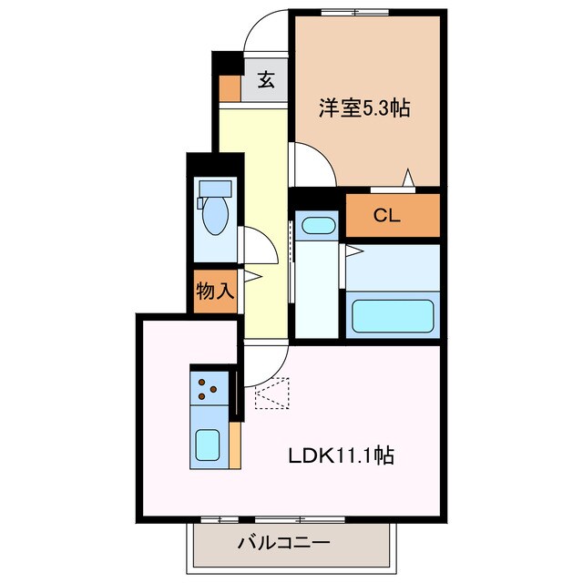 間取り図 四日市あすなろう鉄道内部線/日永駅 徒歩5分 1階 1年未満