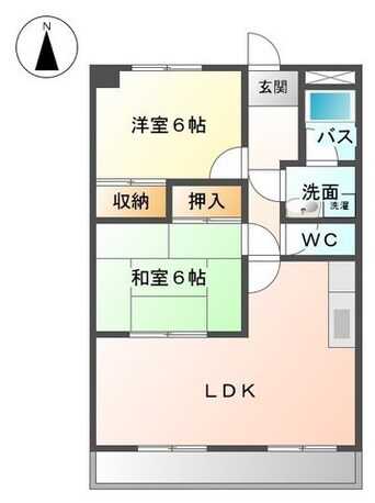 間取図 近鉄湯の山線/中川原駅 徒歩12分 4階 築30年