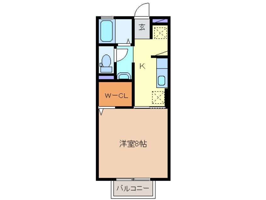 間取図 近鉄湯の山線/中川原駅 徒歩7分 2階 築23年