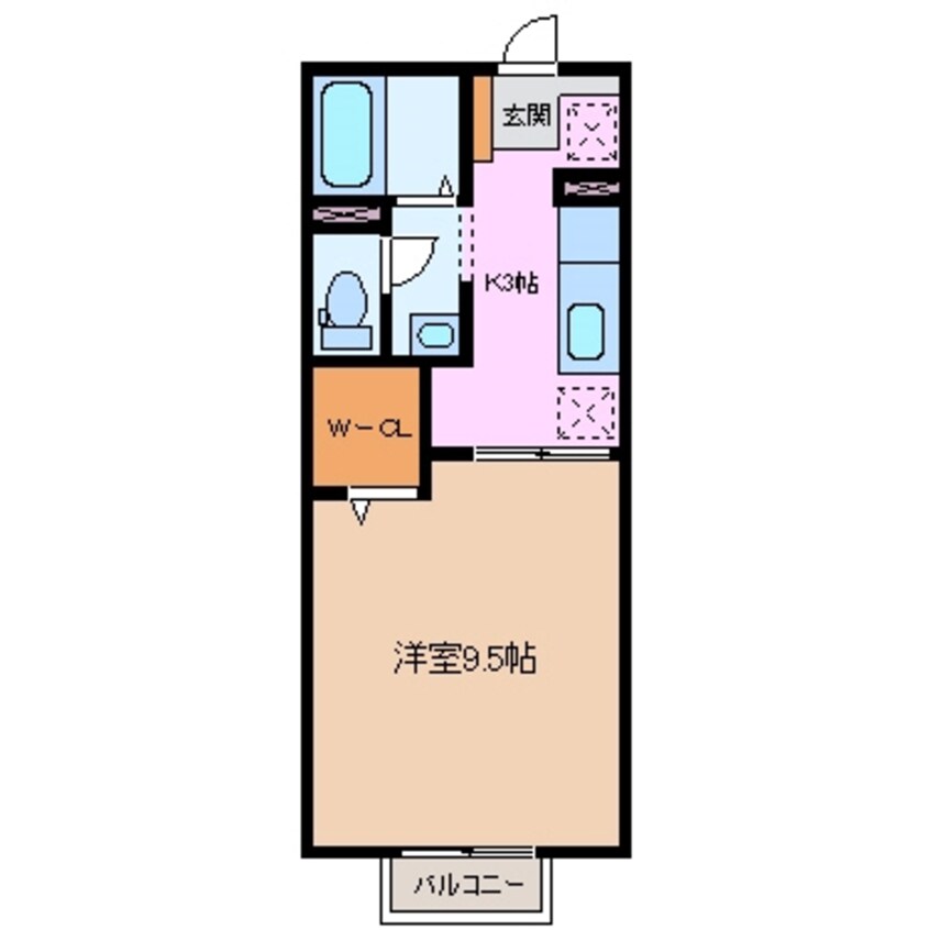 間取図 近鉄湯の山線/中川原駅 徒歩7分 1階 築21年