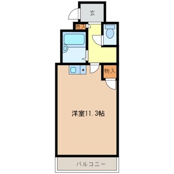 間取図 近鉄名古屋線/近鉄四日市駅 徒歩3分 9階 築31年