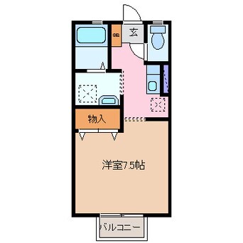 間取図 四日市あすなろう鉄道内部線/赤堀駅 徒歩8分 1階 築26年