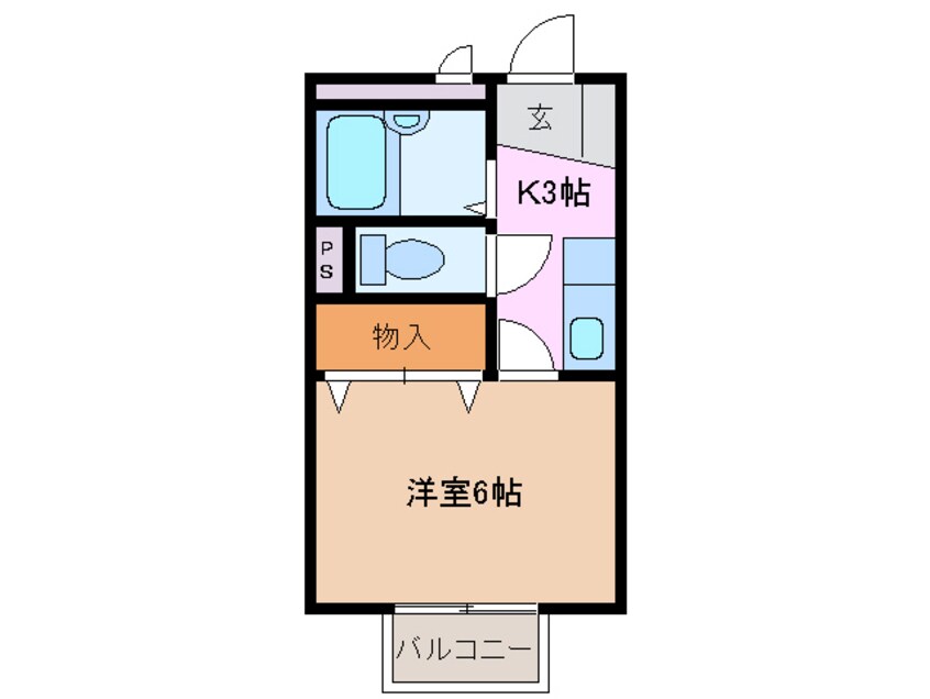 間取図 四日市あすなろう鉄道内部線/泊駅 徒歩33分 2階 築23年