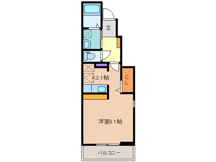 間取図 四日市あすなろう鉄道内部線/南日永駅 徒歩3分 1階 築10年